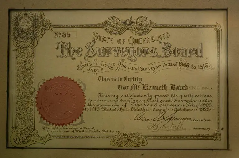 Original Certification Baird Founder